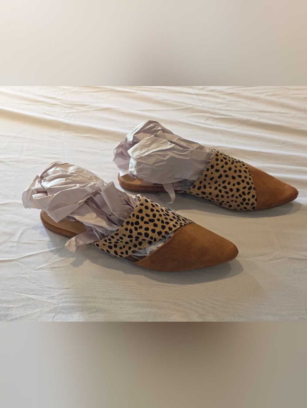 Catherine Malandrino Cheetah Print Slide On Bekks Mule Sz 7.5 Cat Tan